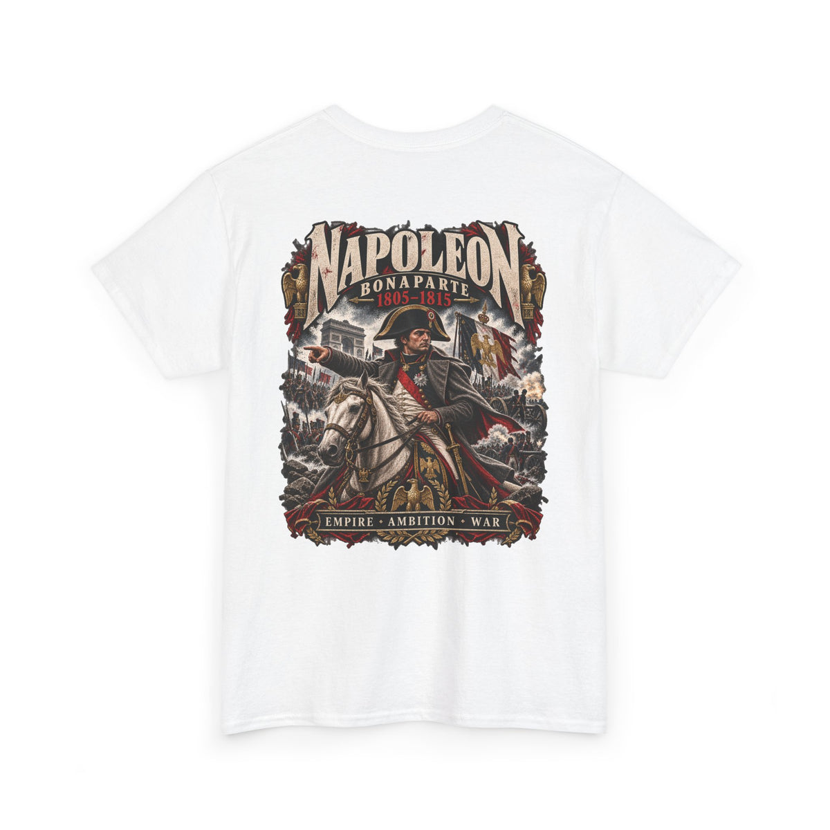 Napoleon Bonaparte Napoleonic history T-shirt product mock-up