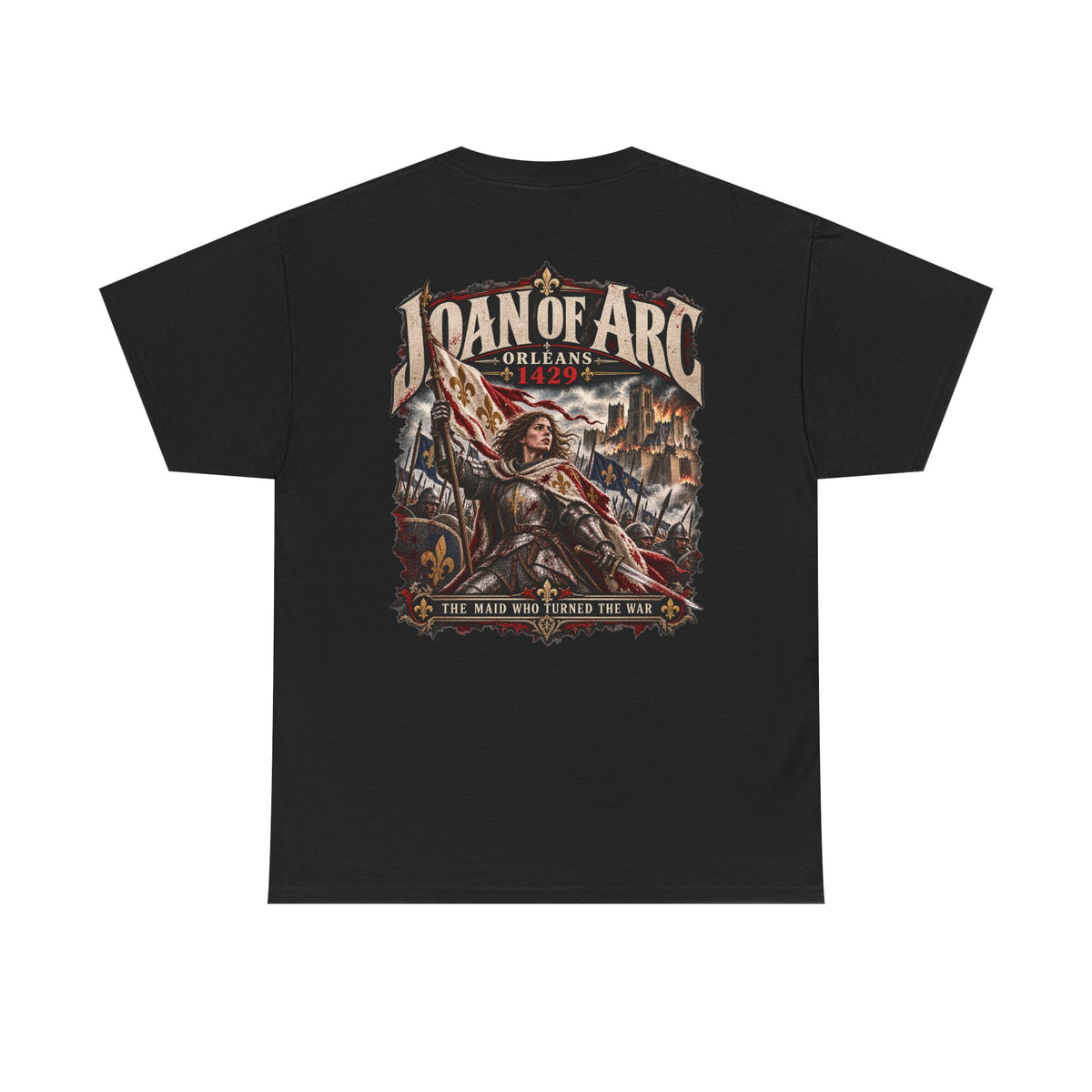 Joan of Arc medieval history T-shirt product mock-up