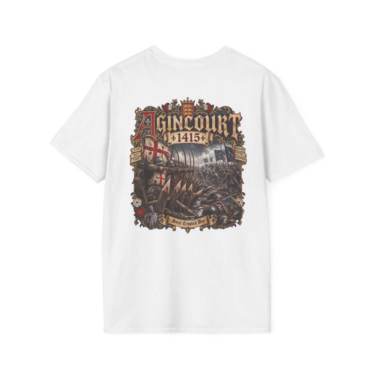 Agincourt 1415 Medieval Battle T-Shirt Iron Regiment historical T-shirt image 8