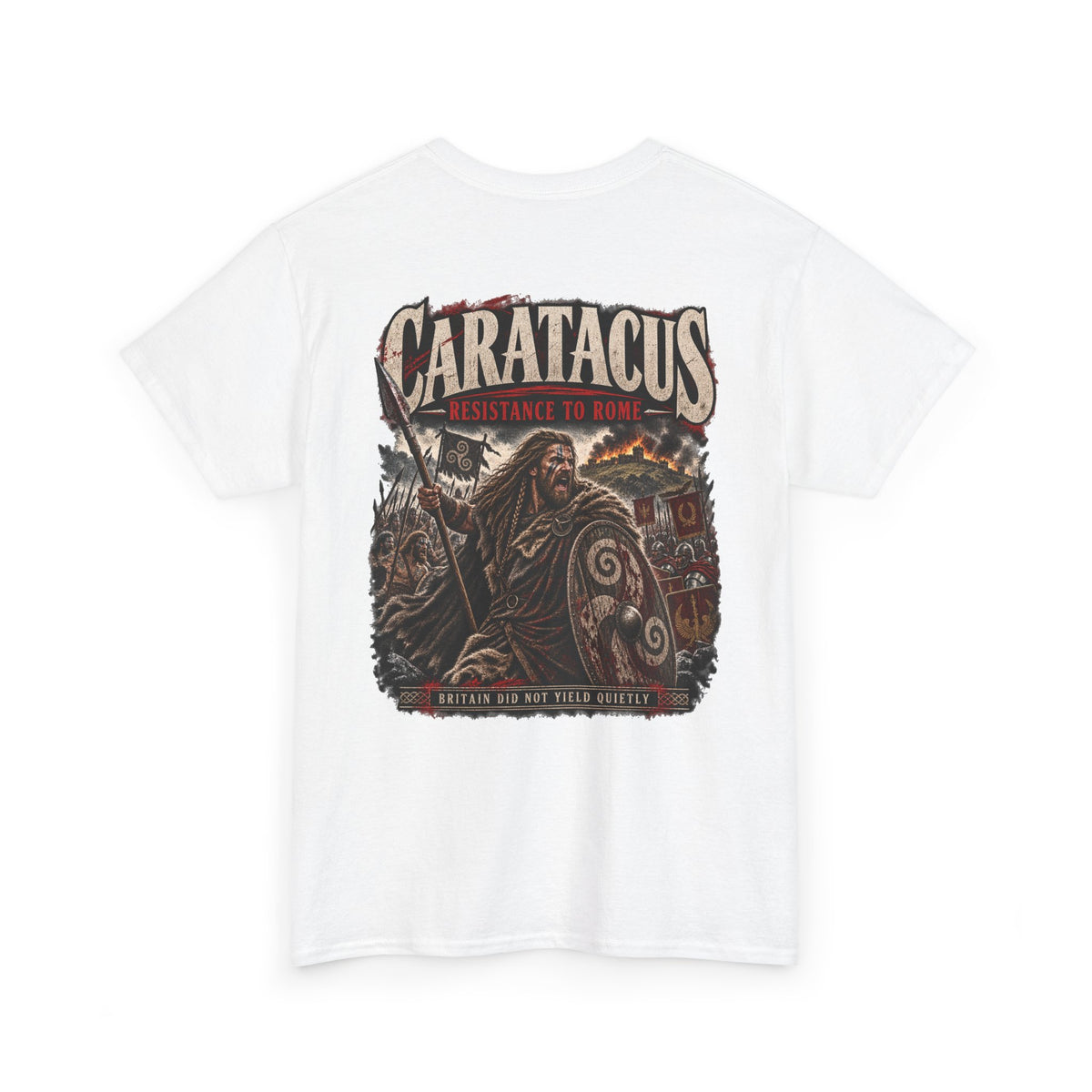 Caratacus ancient Britain history T-shirt product mock-up